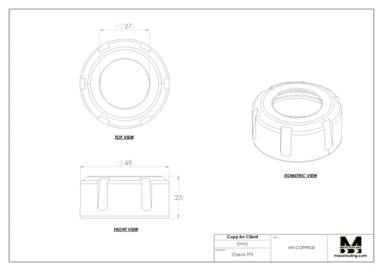 MaxxTooling ER32 Collet Replacement Locking Nut Rust Proof EDM Tooling Warehouse