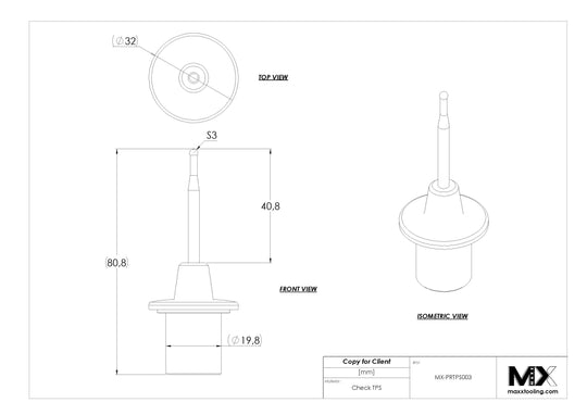 MaxxTooling Stationary Probe Tip Replacement 3mm 5