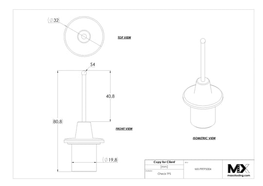 MaxxTooling Stationary Probe Replacement Tip 4mm EDM Tooling Warehouse