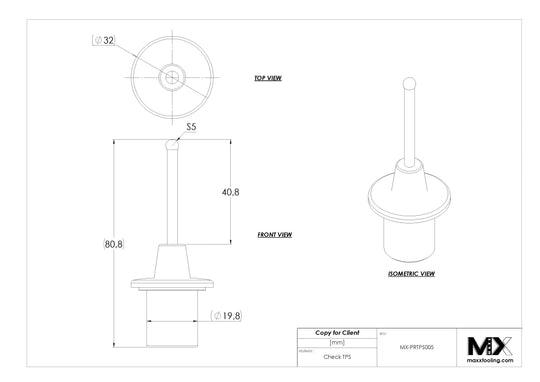 MaxxTooling Stationary Probe Replacement Tip 5mm EDM Tooling Warehouse
