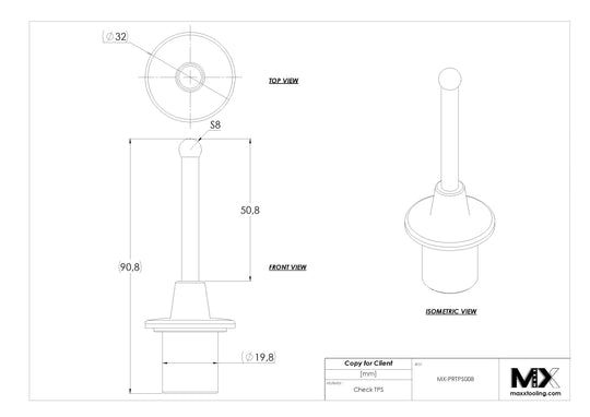 MaxxTooling Stationary Probe Tip Replacement 8mm 5