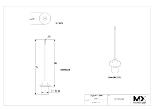 MaxxTooling Stationary Probe Replacement Tip 3mm x 150mm EDM Tooling Warehouse