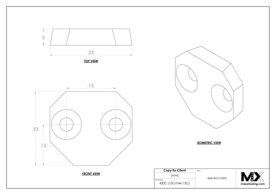 MaxxTooling Cleat for Robot Gripper 52 Spare Part
