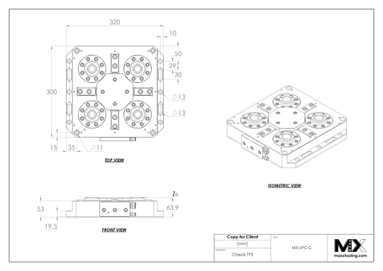 MaxxUPC 016841 UPC Stainless Pneumatic Chuck