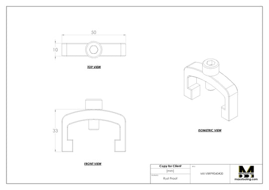 MaxxTooling V-Block Holder Clamping shackle 20mm EDM Tooling Warehouse