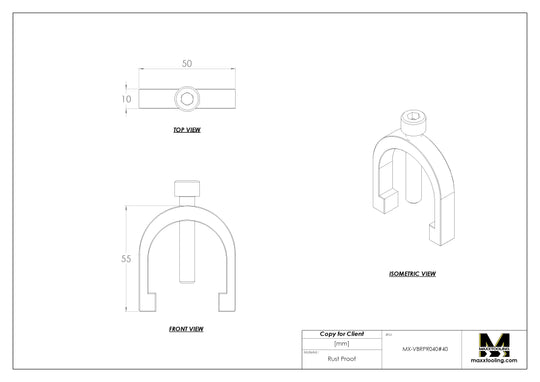 MaxxTooling V-Block Holder Clamping shackle 40mm EDM Tooling Warehouse