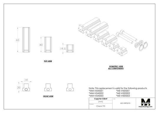 MaxxTooling Jaw Kit Replacement 0-100 UnoSet EDM Tooling Warehouse