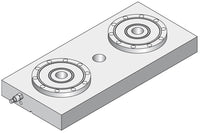 System 3R C240450, Base plate 2-fold PSP, 250 mm, without bores EDM Tooling Warehouse