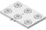 System 3R C281580, Base plate 6-fold HHP, 250 mm, without bores, indexing with indexing option