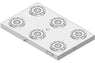 System 3R C240570, Base plate 6-fold PSP, 200 mm, without bores