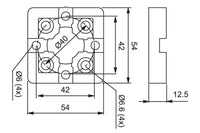 System 3R 3R-651.7E-N, Reference element 54x54 mm, MacroNano EDM Tooling Warehouse