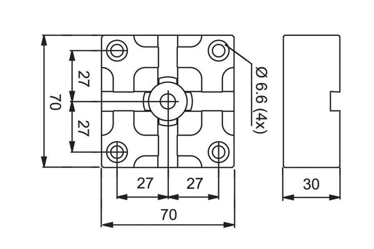 System 3R 3R-601.1E-P, Pallet, hardened, 70x70 mm, MacroHighPerformance EDM Tooling Warehouse