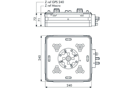 System 3R C219600, GPS 240 Pneumatic chuck with Macro chuck EDM Tooling Warehouse