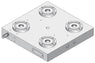 System 3R C221520, Base plate 4-fold HCP, 200 mm, without bores