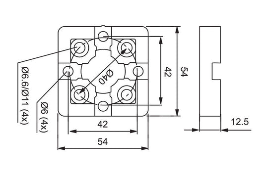 System 3R 3R-651.7E-S, Pallet, hardened, 54x54 mm, MacroStandard EDM Tooling Warehouse