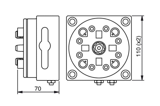 System 3R 3R-600.10-30, Pneumatic table chuck, MacroStandard EDM Tooling Warehouse