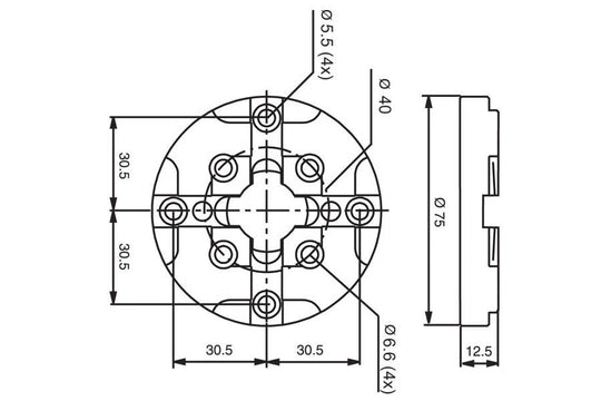 System 3R 3R-651.75E-N, Pallet Ø75 mm, MacroNano EDM Tooling Warehouse
