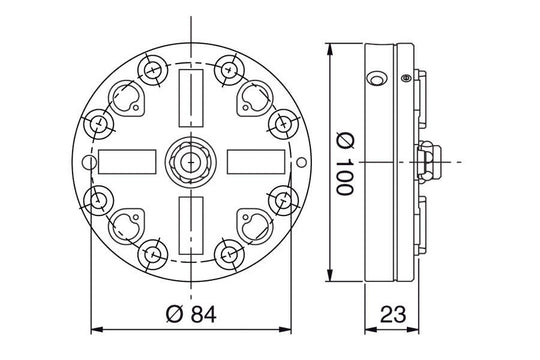 System 3R 3R-602.81, Pneumatic chuck (low profile), MacroStandard EDM Tooling Warehouse