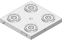 System 3R C240500, Base plate 4-fold PSP, 250 mm, without bores EDM Tooling Warehouse