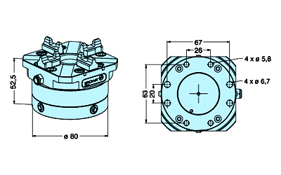 Erowa ER-007604 Manual Rapid-Action Chuck NSF EDM Tooling Warehouse