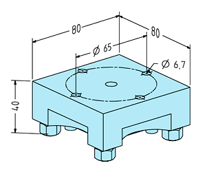 Erowa ER-010627 Uniplate Alu 80 x 80, Set of 4 EDM Tooling Warehouse