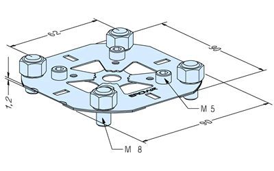 Erowa ER-011599 Centering Plate 100 M8, Set of 10 EDM Tooling Warehouse