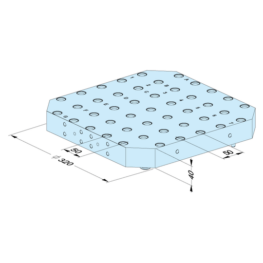 Erowa ER-018570 UPC Pallet Alu R50 320 x 320 x 40 EDM Tooling Warehouse
