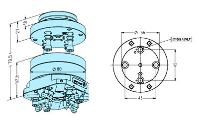 Erowa ER-020026 ITS Compact CombiChuck with collar EDM Tooling Warehouse