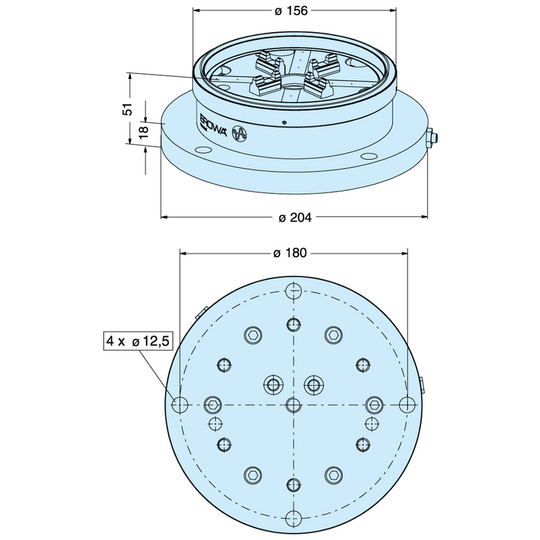 Erowa ER-026229 UPC Quill-Kit 82 x 82mm with Recess for Rapid-Action Chuck EDM Tooling Warehouse