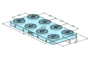 Erowa ER-033905 MTS Base Plate 360 x 760 H EDM Tooling Warehouse