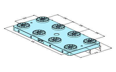 Erowa ER-033907 MTS Base Plate 410 x 910 H EDM Tooling Warehouse