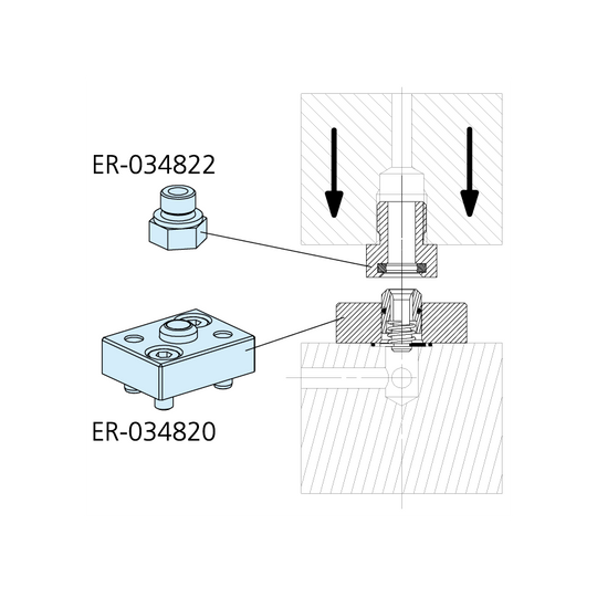 Erowa ER-034822 Air Coupling MTS Pallet Side, Set of 1 EDM Tooling Warehouse