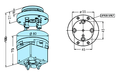 Erowa ER-035262 ITS 50 Compact CombiChuck with collar EDM Tooling Warehouse