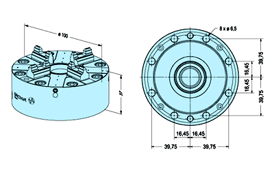 Erowa ER-037970 ITS Chuck 100 P w/o Base Plate EDM Tooling Warehouse