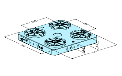 Erowa ER-038301 MTS Base Plate 360 x 360 H/A EDM Tooling Warehouse