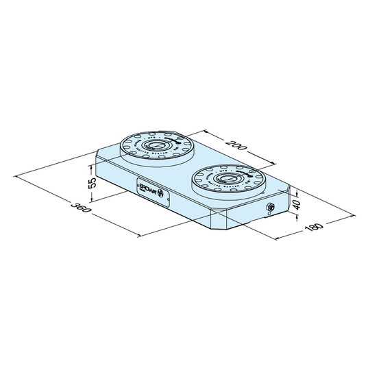 Erowa ER-041600 MTS Base Plate 180 x 360 / 200 P EDM Tooling Warehouse