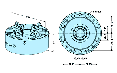 Erowa ER-043123 ITS Chuck 100 P Inox w/o Base Plate EDM Tooling Warehouse