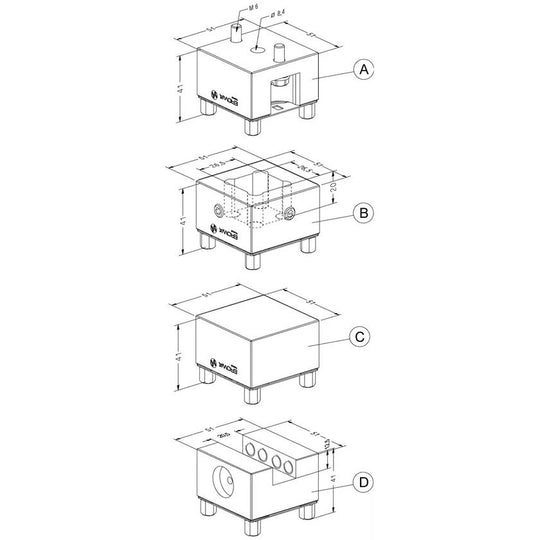 Erowa ER-044099 ITS Electrode holder Set EDM Tooling Warehouse