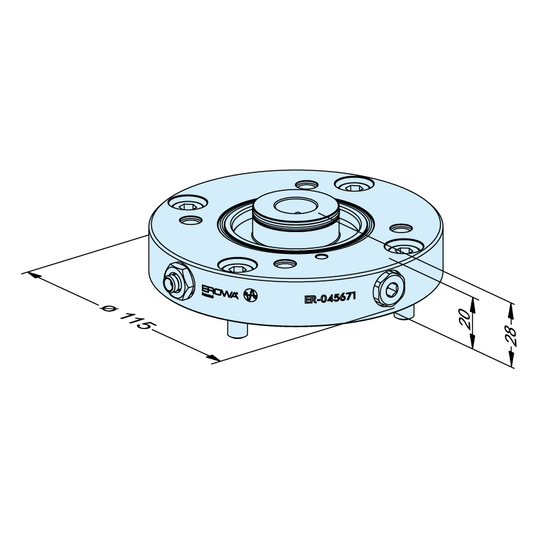 Erowa ER-045671 CTS Dual Base plate, pneumatic EDM Tooling Warehouse
