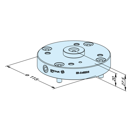 Erowa ER-048205 CTS Dual Base plate, manual EDM Tooling Warehouse