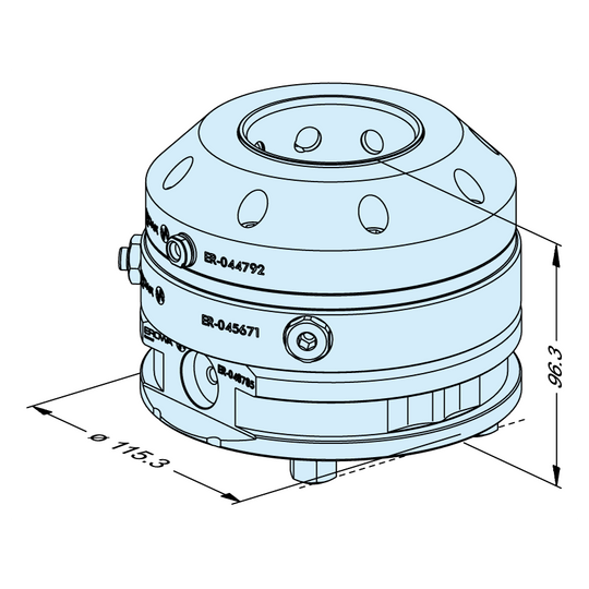 Erowa ER-048785 Pallet 115 with CTS Chuck Dual EDM Tooling Warehouse