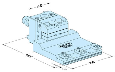 Erowa ER-052091 Support Straight UnoSet w/Mini Clamp EDM Tooling Warehouse
