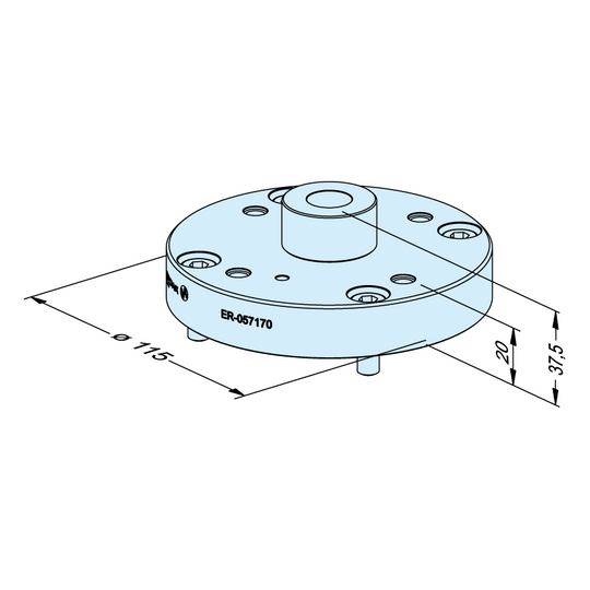 Erowa ER-057170 CTS Dual Base plate manual rotation EDM Tooling Warehouse