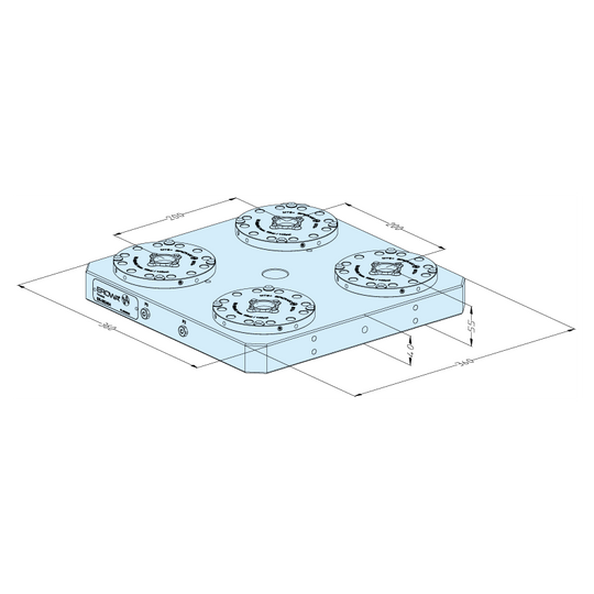 Erowa ER-062456 MTS+ Base Plate 360 x 360 P/A EDM Tooling Warehouse