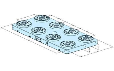 Erowa ER-062460 MTS+ Base Plate 360 x 760 P EDM Tooling Warehouse