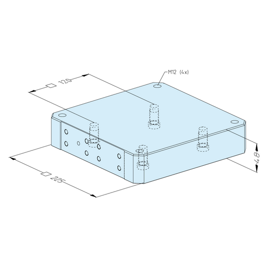 Erowa ER-063140 MTS 81 Pallet 225 x 225 / 120 4-fold EDM Tooling Warehouse