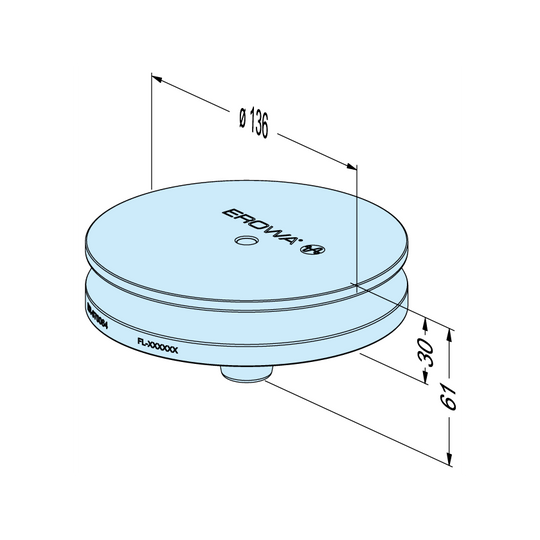 Erowa ER-070064 MTS+ Sealing Pallet dia. 136 EDM Tooling Warehouse