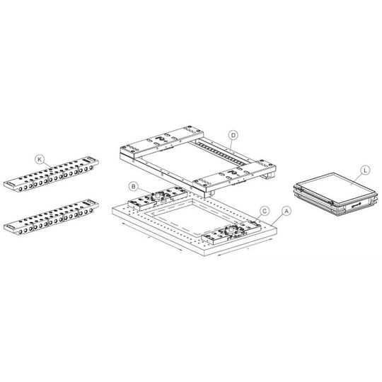 Erowa ER-072121 FrameSet Kit P GFAC Cut 2000 EDM Tooling Warehouse