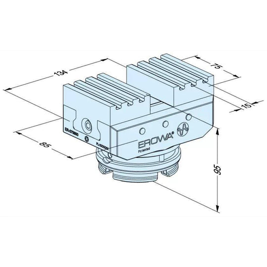 Erowa ER-075600 Self Centering Vise PM85 P EDM Tooling Warehouse
