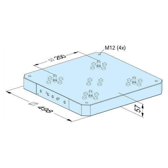 Erowa ER-104333 MTS Pallet 498 x 498 x 57 / 250 EDM Tooling Warehouse